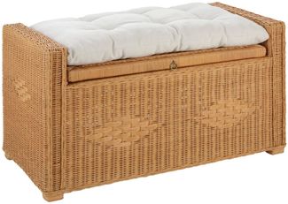 Home affaire Sitztruhe Schönerempfang, TOPSELLER! (Rattan-Bank, OTTOs Choice), Belastbar bis max. 80 Kg, mit Stauraum