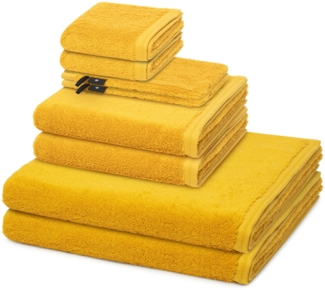 Vossen Vegan Life 8 tlg. Frottier-Set - 2 X Handtuch (50 X 100cm), 2 X Duschtuch (67 X 140cm), 2 X Gästetuch (40 X 60cm), 2 X Waschhandschuh (16 X 22cm) - 580 g/m2 - Salamander