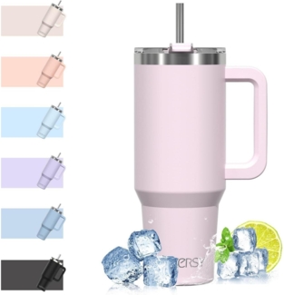 WATERSY 40oz Thermobecher Edelstahl Vakuum Auslaufsicher Trinkbecher mit Griff