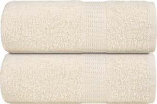 vidaXL Gästetücher 2 Stk. Creme 30x50 cm 360 g/m² 100% Baumwolle 136995