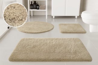OTTO home Badematte Kaarin, Höhe 30 mm, rutschhemmend beschichtet, schnell trocknend, Polyester, rechteckig, Badteppich, getuftet, flauschig, hochflor, große Farbauswahl