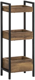 SoBuy FRG226-F Badezimmerregal, MDF, PVC-Furnier, Braun, 28 x 74 x 20 cm