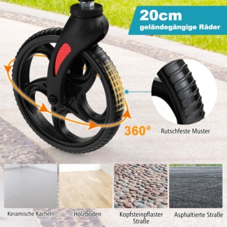 2 in 1 Rollstuhl & Reiserollator Leichtgewicht Gehhilfe 6-fach Höhenverstellbar Schwarz