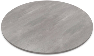 Dekor Spanplatte 28mm Tischplatte rund melaminharzbeschichtet Beton Perlgrau mit ABS Kante Umleimer - Größe 40 x 40 cm - Höhe 2,8 cm - Farbe Beton Perlgrau