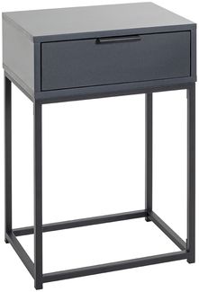 Konsolentisch >52883< in anthrazit, schwarz - 40x60x28cm (BxHxT)