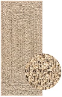 vidaXL Teppich ZIZUR 80x200 cm Jute-Optik Indoor und Outdoor 4006151