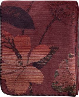 Wohndecke Velvet Bloom mit geketteltem Zierstich, Biederlack, Made in Germany