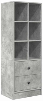 vidaXL Hochboard Betongrau 45,5 x 34 x 127 cm Holzwerkstoff 869365