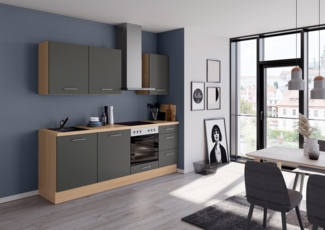 IMPULS KÜCHEN Küchenzeile "Kopenhagen", Ausrichtung wählbar, Schubkästen mit Soft-Close, vormontiert, wahlweise mit E-Geräten, Breite 220 cm