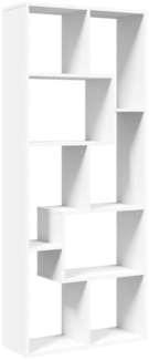 vidaXL Raumteiler-Bücherregal Weiß 67x25x161,5 cm Holzwerkstoff 858075
