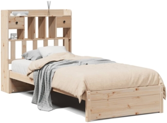 vidaXL Massivholzbett mit Regal ohne Matratze 90x200 cm Kiefer 3322413