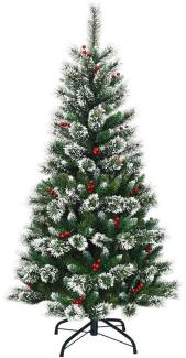 COSTWAY Künstlicher Weihnachtsbaum, 339 schneebedeckte Zweige aus PVC