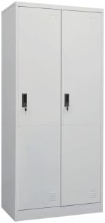 vidaXL Kleiderschrank, Stahl Hellgrau, 80 x 50 x 180 cm