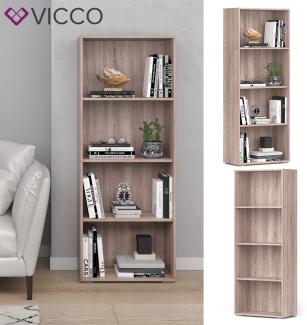 VICCO Bücherregal EASY L Sonoma Eiche Wandregal Aktenregal Schrank Büro Akten