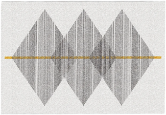 Vente-unique - Teppich mit geometrischen Formen - 160 x 230 cm - Weiß & Grau - NIMIRIA