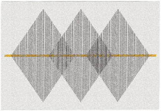 Vente-unique - Teppich mit geometrischen Formen - 160 x 230 cm - Weiß & Grau - NIMIRIA