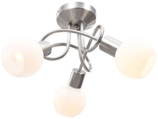 Deckenleuchte mit Keramik-Lampenschirmen für 3 E14 Glühlampen