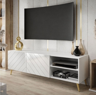 Lookway TV-Schrank VIRGINIA mit glänzend weißer Front