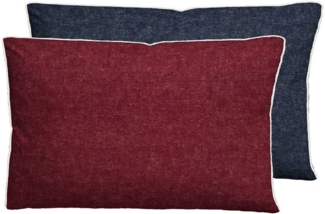 biberna Melange-Flanell Kopfkissenbezug 0840500 MELANGE UNI, rost, 1x 40x60 cm