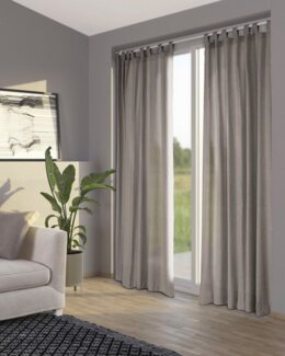 Primera Vorhang Stone-Washed, Schlaufen (1 St), blickdicht, Organza, einzigartige Waschung mit praktischen Stoffschlaufen zum Aufhängen