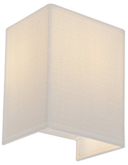 Qazqa Wandleuchte Vete, ohne Leuchtmittel, E27, Weiß, Modern, Textil, 1-flammig