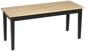 HOMCOM Sitzbank Holzbank Küchenbank (Wohnzimmerbank, 1-St, Essbank), Natur, 102 x 36 x 45 cm