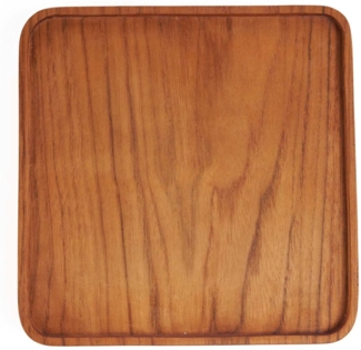 Der Teak Square Teller - Natur - M - Natürlich - 20x20x2cm