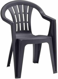 Allibert Cuba Fresh Stapelsessel graphit 100% recycelter Kunststoff