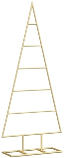 vidaXL Metall Weihnachtsbaum Gold 90 cm Pulverbeschichteter Stahl 42019164