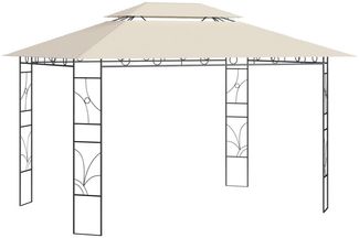 Gartenpavillon, Pavillon 4 x 3 x 2,7 m Creme 160 g/m²
