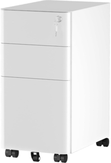 YITAHOME Rollcontainer 3 Schubladen Metall Aktenschrank A4 Legal Letter