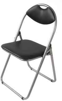 Metall Klappstuhl mit Kunstlederbezug und Polsterung Gästestuhl Besucherstuhl