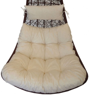 Rattani Sitzkissen Polster, Kissen für Rattan Hängeschaukel, Gartenschaukel, Material Uni Living beige.