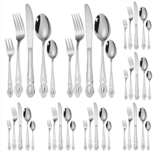 Home safety Besteck-Set 40teilig Elegant Besteck Set 8 Personen Luxury Royal poliert glänzend (40-tlg), 8 Personen, Edelstahl