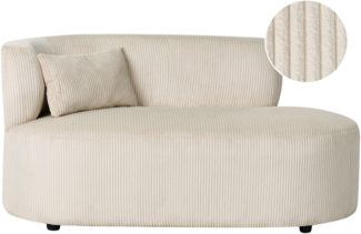 Linksseitige Chaiselounge VANVEY Cord Beige