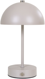 Tischleuchte, Metall, wiederaufladbar, Sand/Stahl