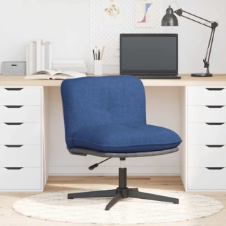 vidaXL Bürostuhl Drehbar Blau Stoff 4105393