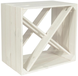 CHICCIE Weinregal Wino Flaschenregal aus Holz Weiß X Regal, 1-tlg.