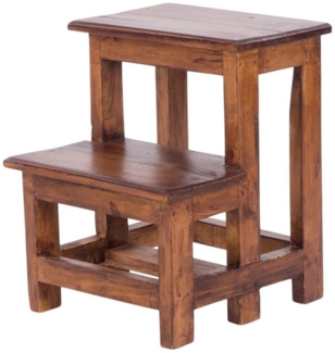 DESIGN DELIGHTS Hocker TRITTLEITER STEP, Recyclingholz, 46x37cm (HxB), natürlicher Holzhock