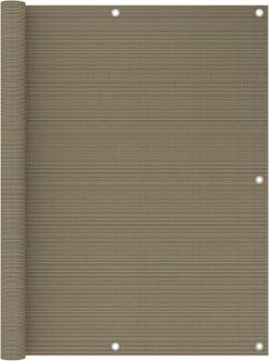 vidaXL Balkon-Sichtschutz Taupe 120x500 cm HDPE