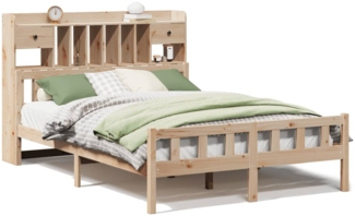vidaXL Massivholzbett mit Regal ohne Matratze 160x200 cm Kiefernholz 3322176