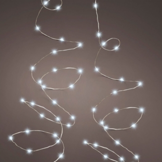 Spetebo LED-Lichterkette LED Draht Lichterkette 5 m - 100 LED, 100-flammig, Deko Beleuchtung für Außen mit 8 Funktionen