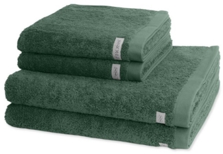 Ross Sinfonie 4 tlg. Frottier-Set - 2 X Handtuch (50 X 100cm) und 2 X Duschtuch (70 X 140cm) - 500 g/m2 - Tanne