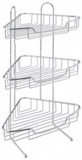 axentia Duschregal Eckregal Escala verchromt 3 Böden 282010, 1-tlg.