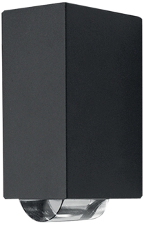 Elstead Lighting Wandleuchte Agner, Aluminium Druckguss, Graphit, 2 Lampen