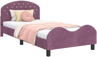 vidaXL Kinderbettgestell mit Kopfteil Lila 80x200 cm Samt 42011117