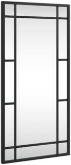 vidaXL Wandspiegel Schwarz 30x60 cm Rechteckig Eisen 358628