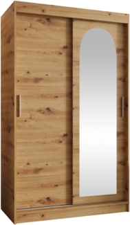 Kleiderschrank Samker 120 cm (Farbe: Artisan Eiche, ohne Schubladen)