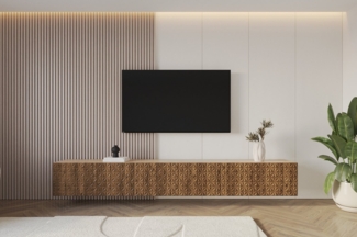 ALTDECOR Lowboard VIRA (3 St, TV-Schrank, TV Möbel, TV Cabinet, Fernsehtisch hängend 3x100 cm), Fernseher schrank, TV Kommode, TV Tisch, TV Sideboard, TV Boar