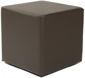 Design Sitzwürfel "Kubus I" aus Kunstleder, 45 x 45 x 45 cm, braun